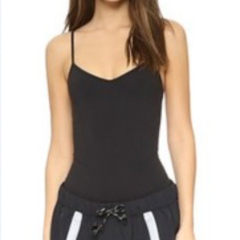 Live the Process - NEW Black Corset Leotard Strappy V-Neck Bodysuit, Size L